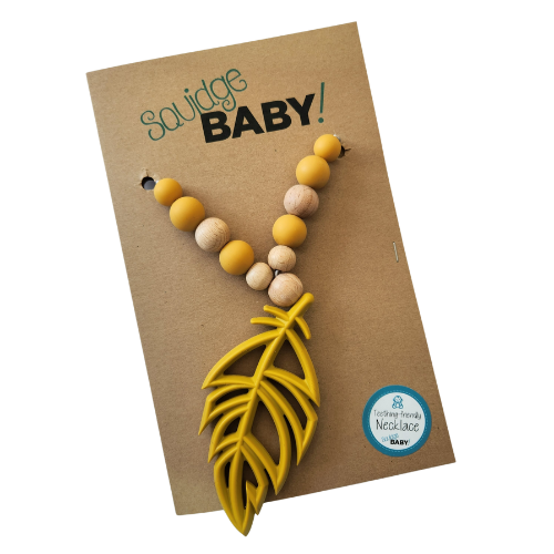 Baby safe feather necklace