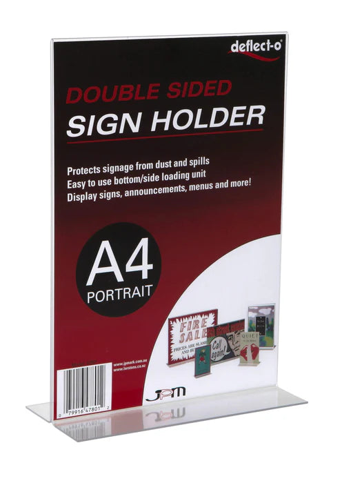 A4 double-sided counter sign stand