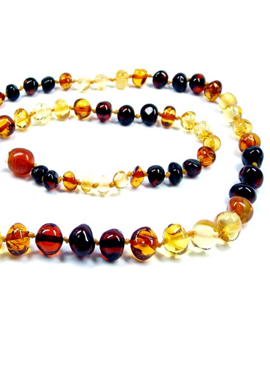 Adult amber necklace - Rainbow