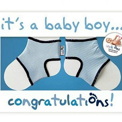 Sock Ons Congratulations Card (boy)