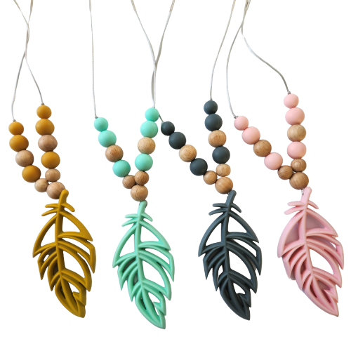 Baby safe feather necklace