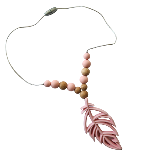 Baby safe feather necklace