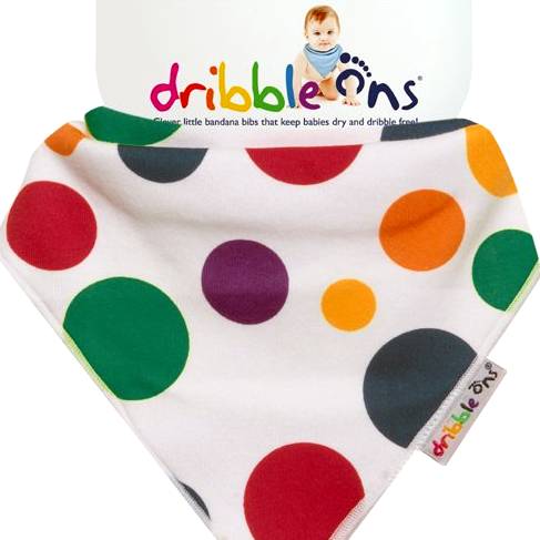 Dribble Ons Designer Bandana Bib - Circus Spots