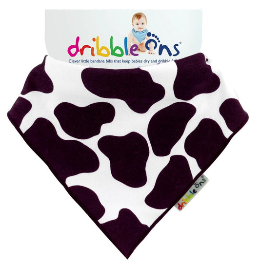 Dribble Ons Designer Bandana Bib - Cow print